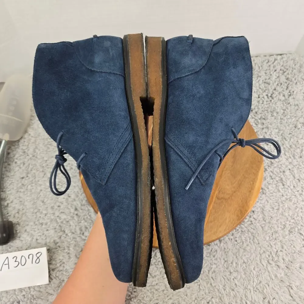 Polo Ralph Laruen Men 13D Marlow Navy Suede Casual Crepe Sole Daily Chukka Boot